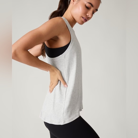 Athleta Ease In Ribbed Tank in Heather Gray Size XL - Picture 2 of 7
